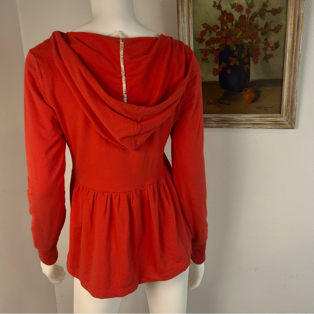 Anthropologie loungewear long sleeve hoodie sweatshirt size Large vintage style - Picture 6 of 10
